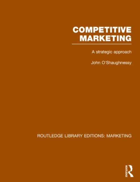 Book cover of: Competitive Marketing (RLE Marketing)