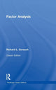 Book cover of: Factor Analysis. By: Richard Gorsuch