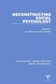 Book cover of: Deconstructing Social Psychology. By: Ian Parker