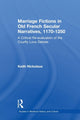 Book cover of: Marriage Fictions in Old French Secular Narratives, 1170-1250. By: Keith Nickolaus