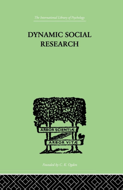 Book cover of: Dynamic Social Research. By: John J. Hader