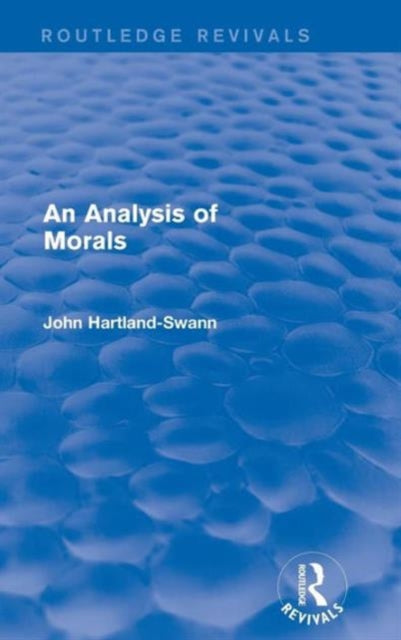 Book cover of: Analysis of Morals. By: John Hartland-Swann