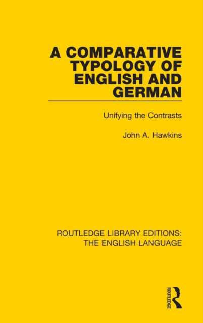 Book cover of: Comparative Typology of English and German. By: John A. Hawkins