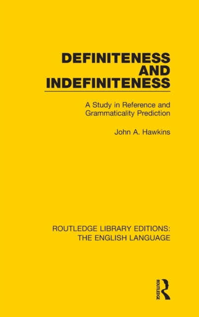 Book cover of: Definiteness and Indefiniteness. By: John A. Hawkins
