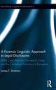 Book cover of: Forensic Linguistic Approach to Legal Disclosures. By: James Stratman