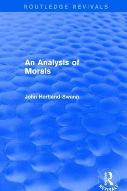 Book cover of: Analysis of Morals. By: John Hartland-Swann