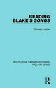 Book cover of: Reading Blake's Songs. By: Zachary Leader