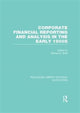 Book cover of: Corporate Financial Reporting and Analysis in the early 1900s (RLE Accounting). By: Richard P. Brief