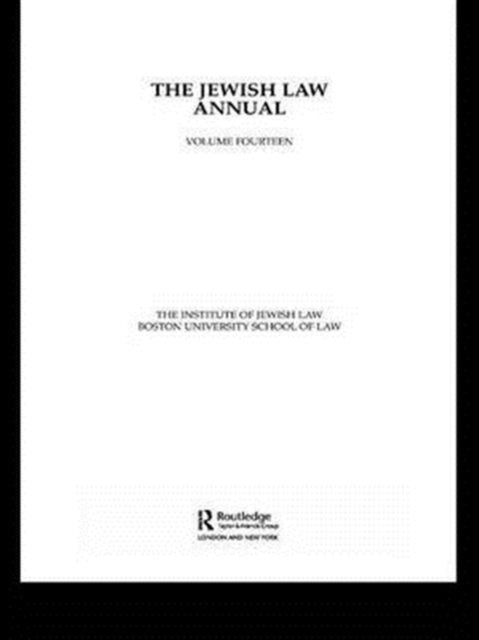 Book cover of: Jewish Law Annual Volume 14. By: The Institute of Jewish Law, Boston University of Law, Boston University of Law