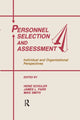 Book cover of: Personnel Selection and Assessment. By: Heinz Schuler