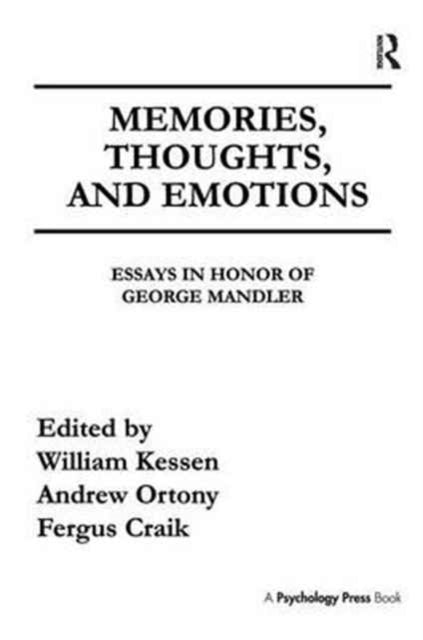 Book cover of: Memories, Thoughts, and Emotions. By: William Kessen