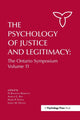 Book cover of: Psychology of Justice and Legitimacy. By: D. Ramona Bobocel