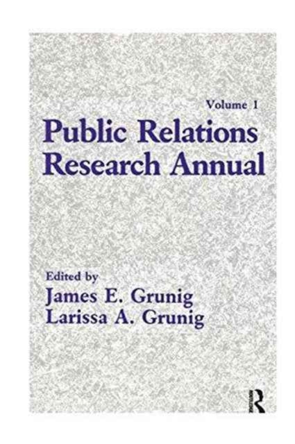 Book cover of: Public Relations Research Annual. By: James E. Grunig