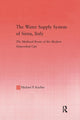Book cover of: Water Supply System of Siena, Italy. By: Michael P. Kucher