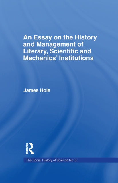 Book cover of: Essay on History and Management. By: James Hole