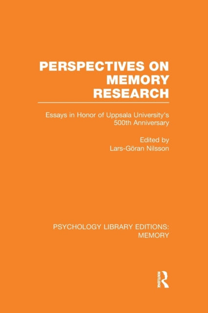 Book cover of: Perspectives on Memory Research (PLE:Memory). By: Lars-Göran Nilsson