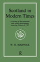 Book cover of: Scotland in Modern Times. By: William H. Marwick