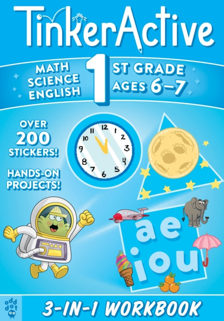 Book cover of: TinkerActive 1st Grade 3-in-1 Workbook. By: Justin Krasner