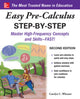 Book cover of: Easy Pre-Calculus Step-by-Step, Second Edition. By: Carolyn Wheater
