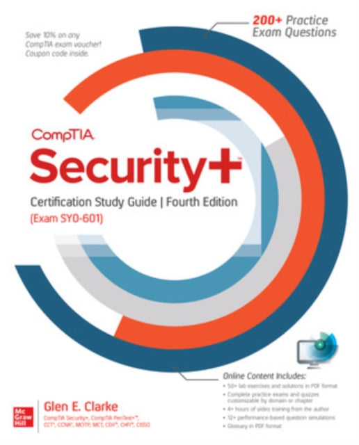 Book cover of: CompTIA Security+ Certification Study Guide, Fourth Edition (Exam SY0-601). By: Glen E. Clarke