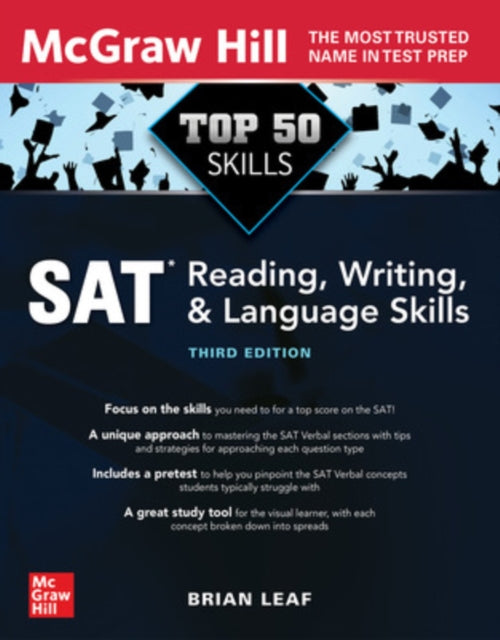 Book cover of: Top 50 SAT Reading, Writing, and Language Skills, Third Edition. By: Brian Leaf