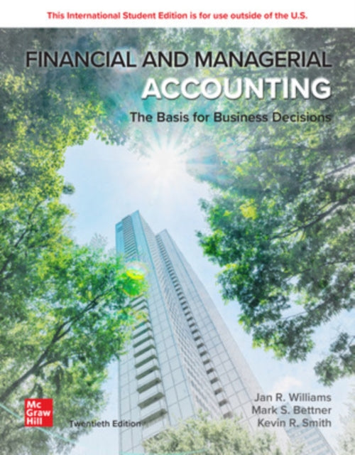 Book cover of: Financial & Managerial Accounting ISE. By: WILLIAMS