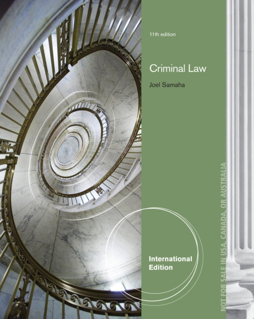 Book cover of: Criminal Law, International Edition. By: Joel Samaha
