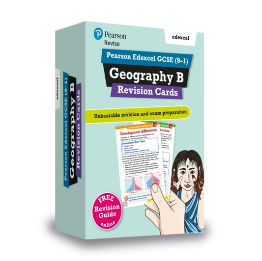 Book cover of: Pearson REVISE Edexcel GCSE Geography B Revision Cards - for 2026, 2027 exams. By: Rob Bircher