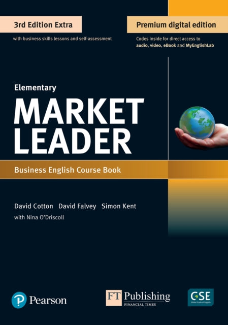 Book cover of: Market Leader 3e Extra Elementary Student's Book & eBook with Online Practice, Digital Resources & DVD Pack. By: David Cotton