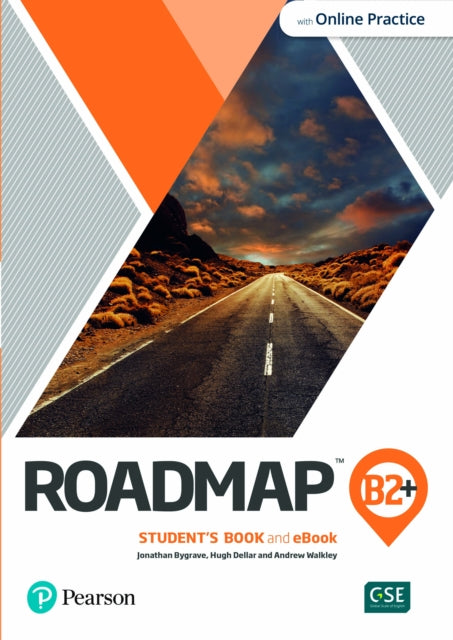 Book cover of: Roadmap B2+ Student's Book & eBook with Online Practice. By: Pearson Pearson Education