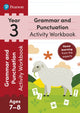 Book cover of: Pearson Learn at Home Grammar & Punctuation Activity Workbook Year 3