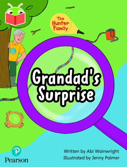 Book cover of: Bug Club Independent Phase 5 Unit 24: The Hunter Kids: Grandad's Surprise. By: Serlina Boyd