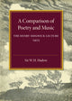 Book cover of: Comparison of Poetry and Music. By: William Henry Hadow