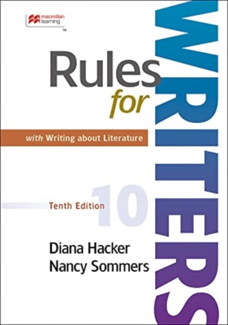 Book cover of: Rules for Writers with Writing about Literature (Tabbed Version). By: Diana Hacker