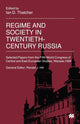 Book cover of: Regime and Society in Twentieth-Century Russia. By: Ian D. Thatcher