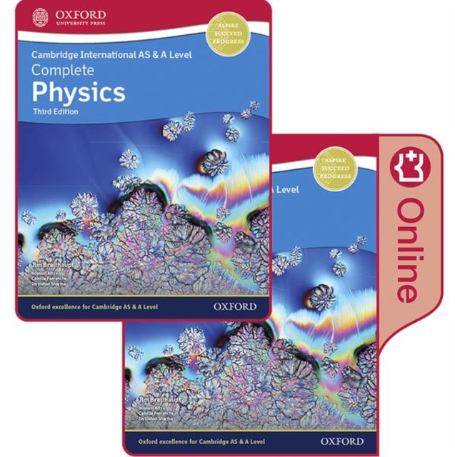 Book cover of: Cambridge International AS & A Level Complete Physics Enhanced Online & Print Student Book Pack. By: Jim Breithaupt