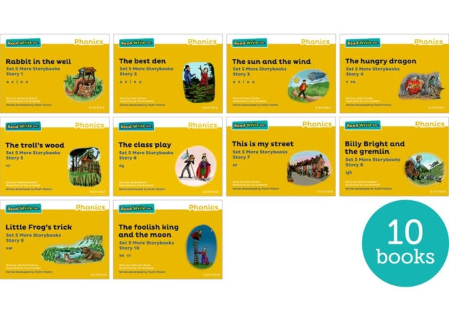 Book cover of: Read Write Inc. Phonics: Yellow Set 5 More Storybooks (Mixed Pack of 10). By: Ruth Miskin