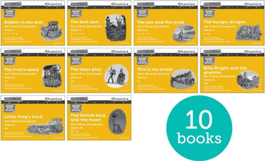 Book cover of: Read Write Inc. Phonics: Yellow Set 5 More Black & White Storybooks (Pack of 10). By: Ruth Miskin