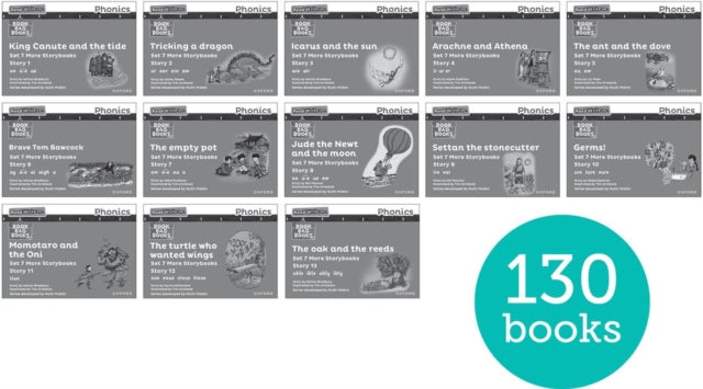 Book cover of: Read Write Inc. Phonics: Grey Set 7 More Black & White Storybooks (Pack of 130). By: Ruth Miskin