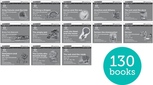 Book cover of: Read Write Inc. Phonics: Grey Set 7 More Black & White Storybooks (Pack of 130). By: Ruth Miskin