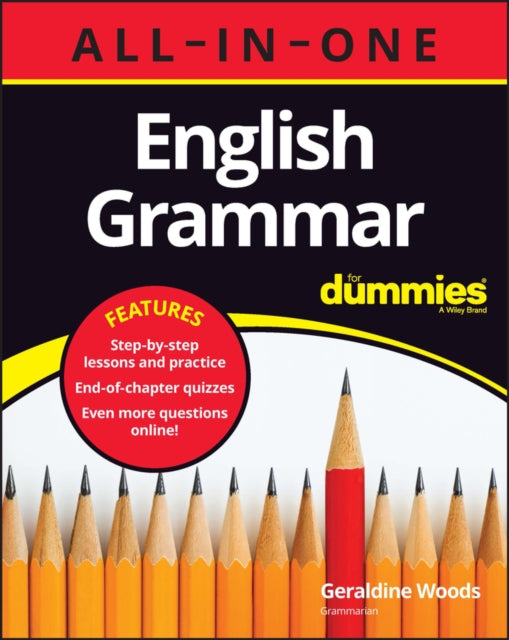 Book cover of: English Grammar All-in-One For Dummies (+ Chapter Quizzes Online). By: Woods