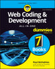 Book cover of: Web Coding & Development All-in-One For Dummies. By: Paul McFedries