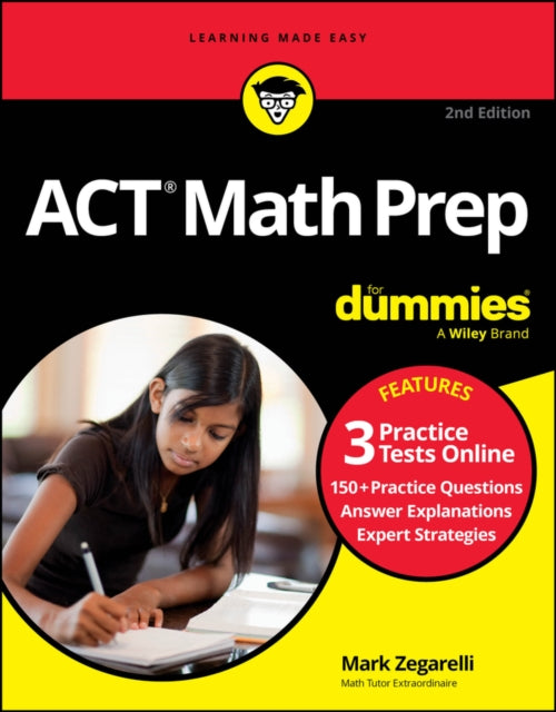 Book cover of: ACT Math Prep For Dummies. By: Mark Zegarelli