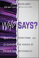 Book cover of: Who Says?. By: Joe Mechlinski