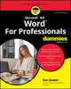 Book cover of: Microsoft 365 Word For Professionals For Dummies