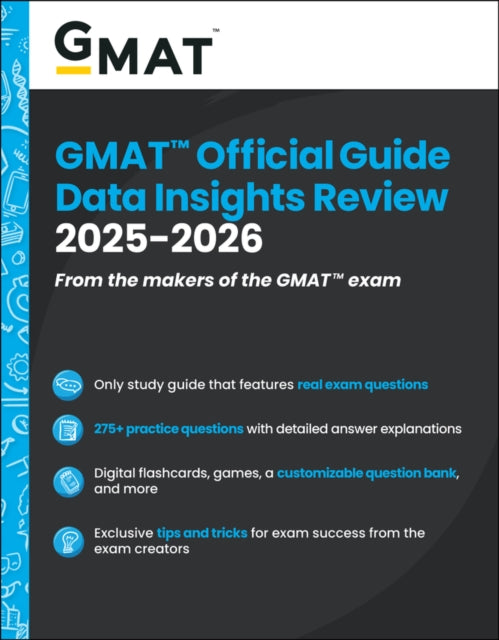 Book cover of: GMAT Official Guide Data Insights Review 2025-2026. By: GMAC (Graduate Management Admission Council)