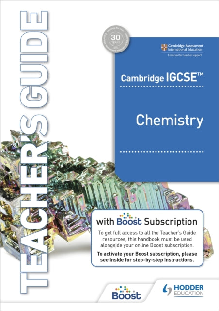 Book cover of: Cambridge IGCSE™ Chemistry Teacher's Guide with Boost Subscription Booklet