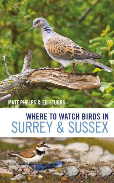 Book cover of: Where to Watch Birds in Surrey and Sussex. By: Matthew Phelps