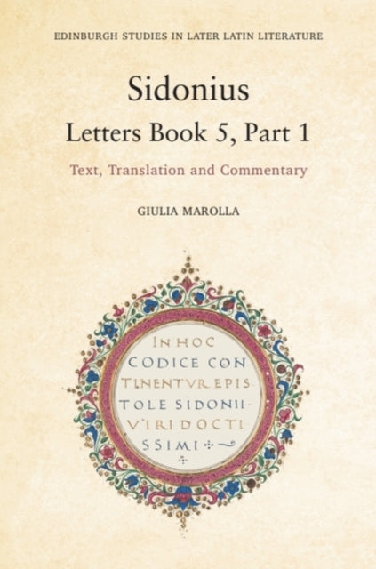 Book cover of: Sidonius. By: Giulia Marolla