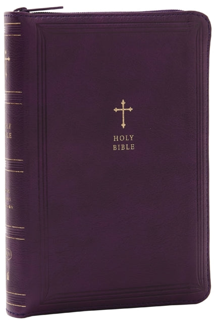 Book cover of: KJV Holy Bible: Compact with 43,000 Cross References, Purple Leathersoft with zipper, Red Letter, Comfort Print: King James Version. By: Zondervan Publishing Company